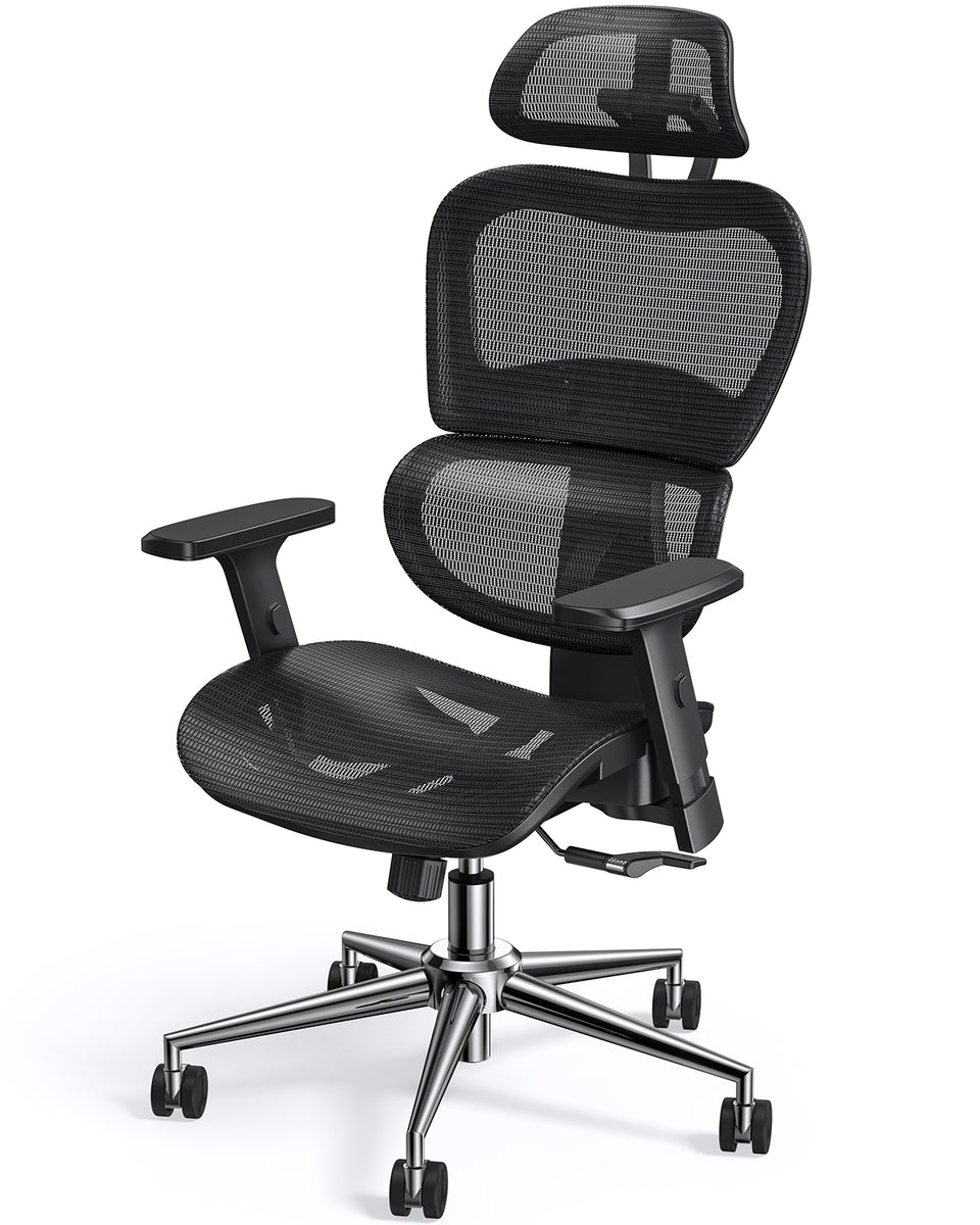  ErGear Office Chairs, Ergonomic Swivel Mesh Desk Chair with  Adaptive Lumbar Support, High Back Computer Chair with Adjustable backrest  Height and Headrest for Home Office : Office Products