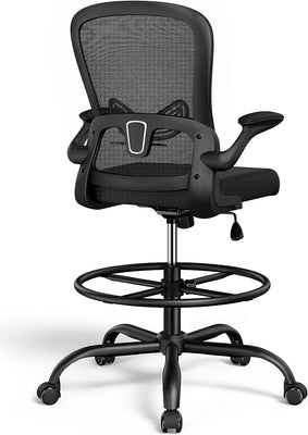 Ergonomic Office Drafting Chair with Flip-Up Armrests