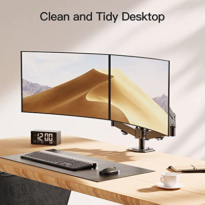 ErGear Soporte de escritorio para monitor doble, soporte de montaje de  monitor de doble pantalla mejorado para 2 monitores de hasta 32 pulgadas